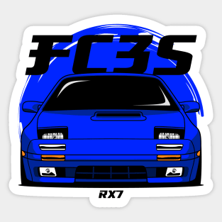 Blue FC RX 7 Sticker